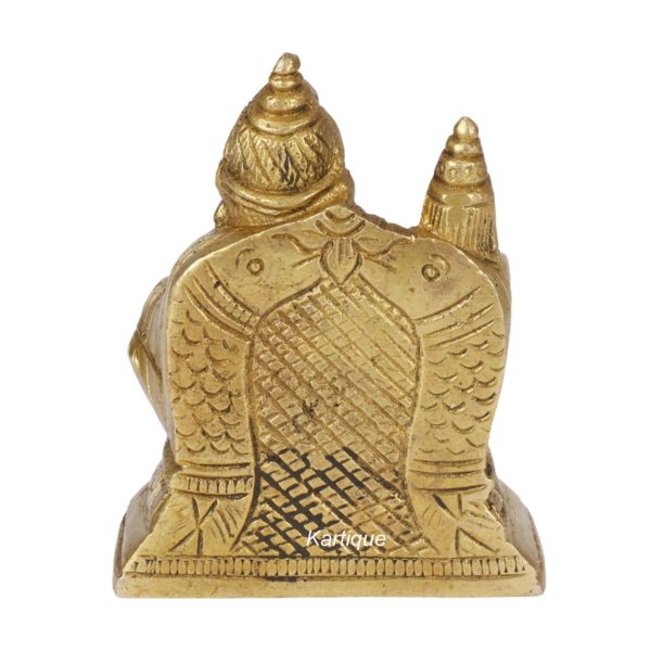 Kartique Brass Lord of Treasure Wealth Maharaj Kuber Laxmi Murti Statue