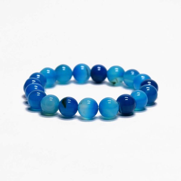 Soul Karma Blue Lace Agate Natural Onyx Lab Certified Bracelet (5)
