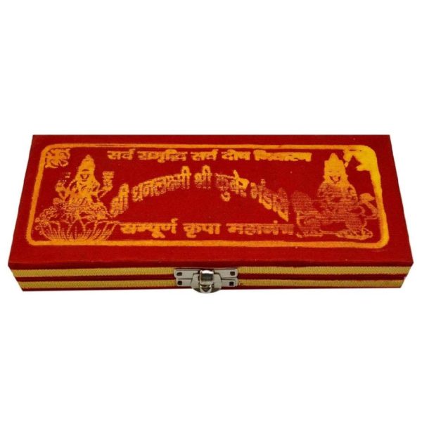 ASTRODIDI Metal Dhan Versha Lakshmi Laxmi Kuber Bhandari Sarv Samriddhi Yantra Box (Multi_19 x 8 cm)-2