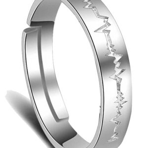 Karatcart Platinum Plated Elegant Adjustable Band Ring for Men(Silver)-0