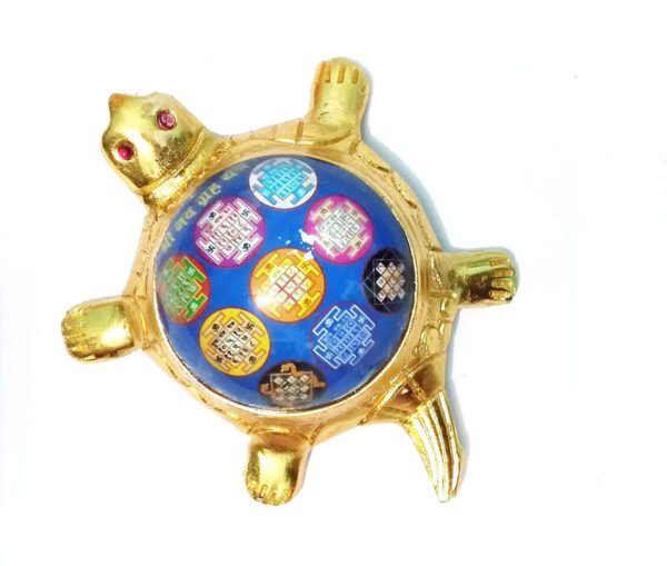 N Creation navgrah Yantra Metal Tortoise for Worship Meditation Prayer Home Business Success for Diwali Gift (2)-0