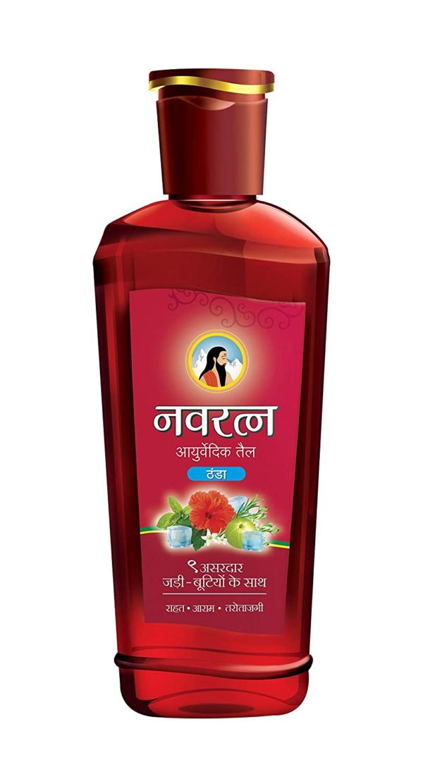 Navratna Ayurvedic cool hair oil with 9 herbal ingredients, 500ml-2