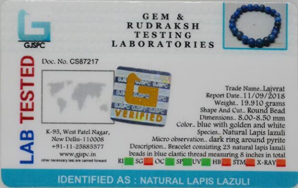 Saubhagya Global Lapis Lazuli Bracelet