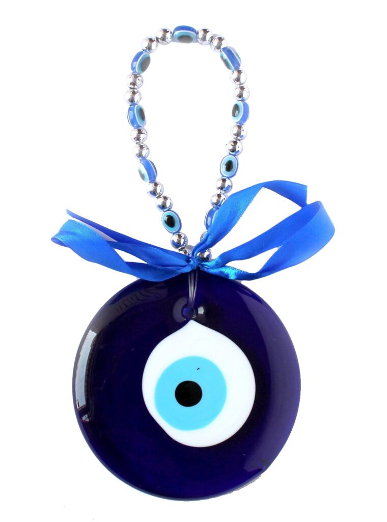 Glass Evil Eye Car Door Hanging for Good Luck and Prosperity