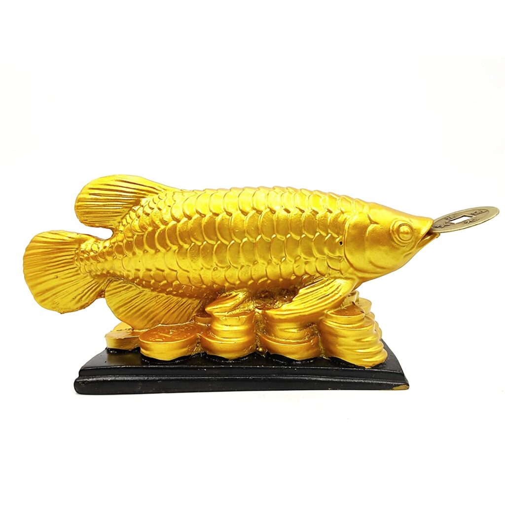 Feng Shui Golden Arowana Fish Strong Wealth Symbol